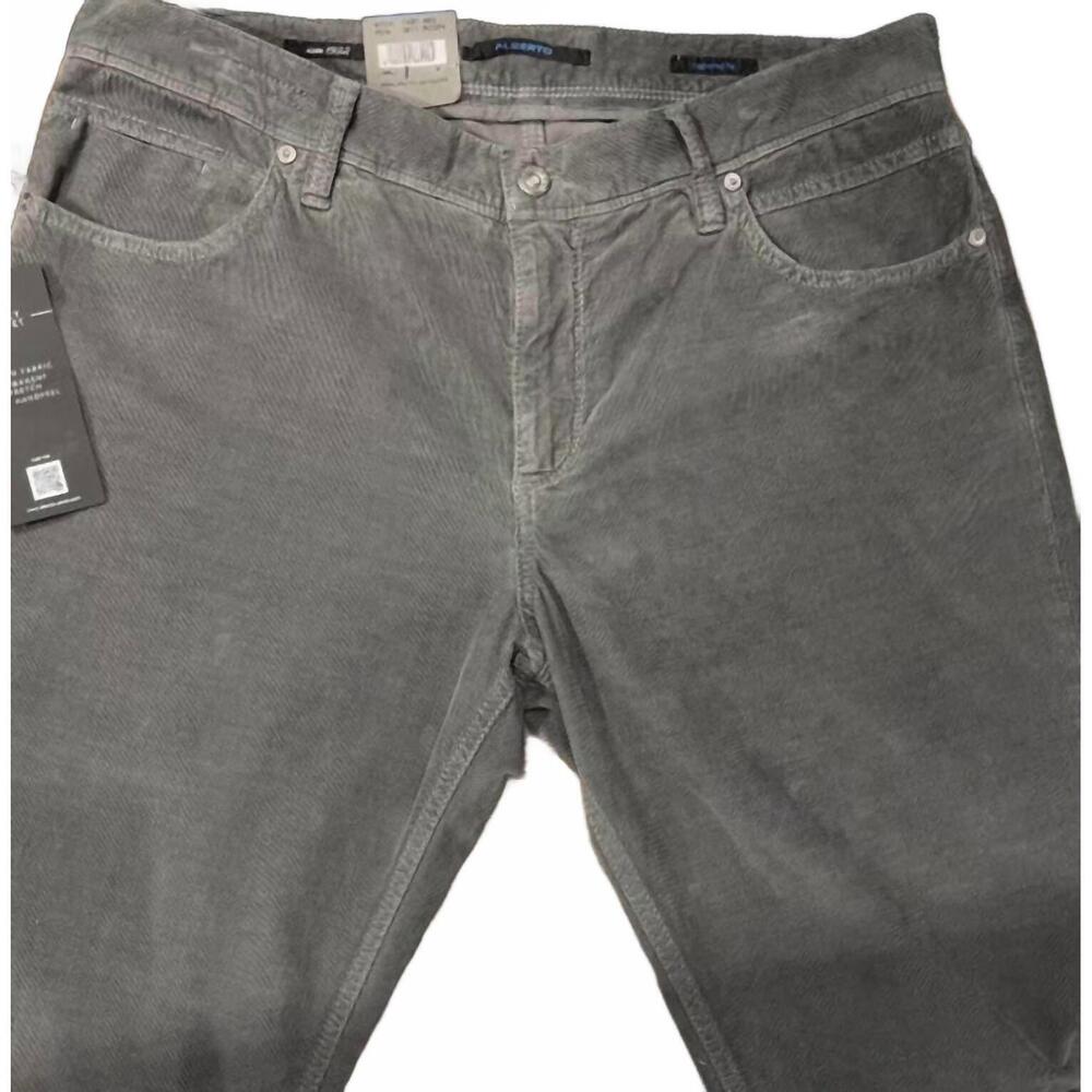 NEW ALBERTO men's robin corduroy pant in slate grey